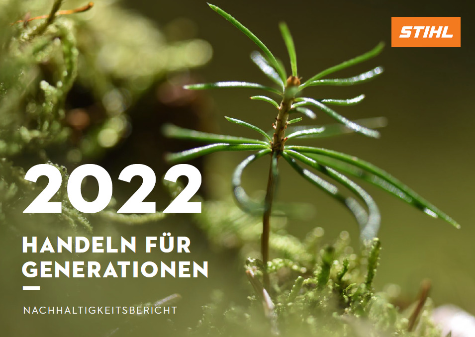Cover image of the STIHL 2022 Sustainability Report
